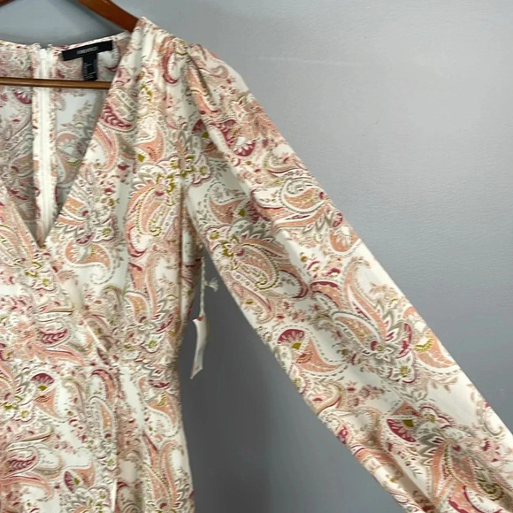 FOREVER 21 NWT Floral Paisley Print Chiffon Faux Wrap Dress Resort Collection S - Picture 7 of 14